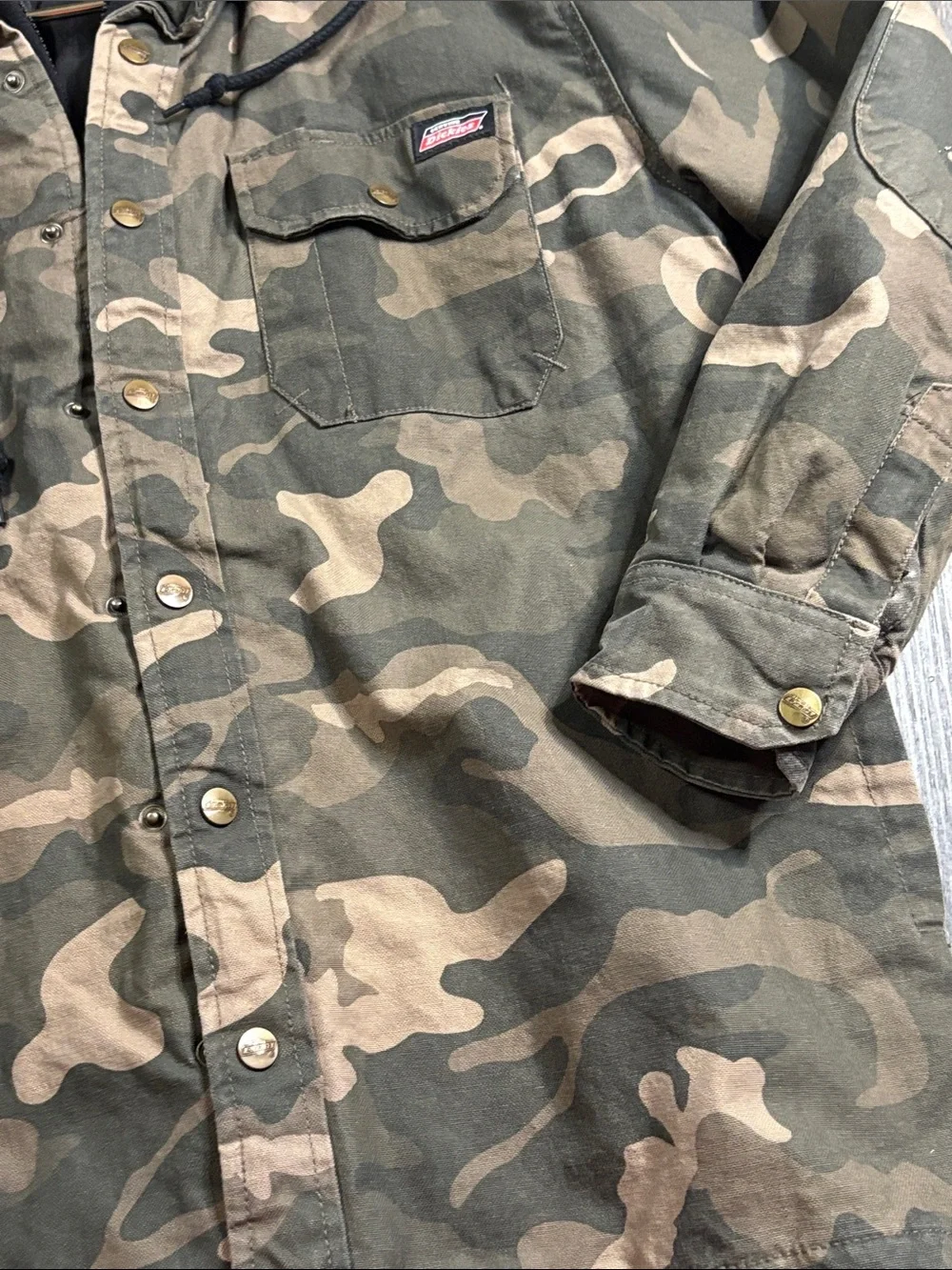 Dickies Camouflage Field Jacket with Black Hooded Liner